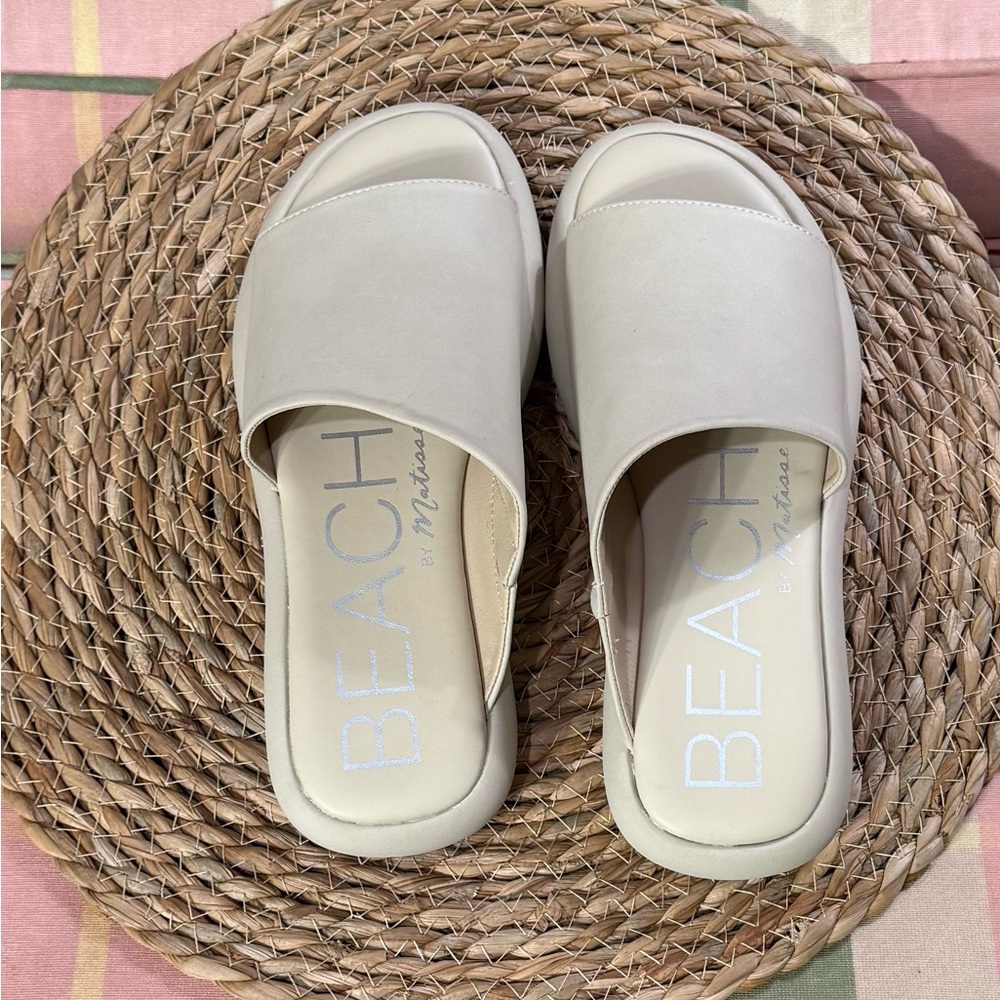 Matisse Cream Slide Sandals